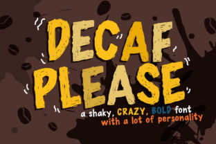 Decaf Please: A Bold Display Font for Editorial Design