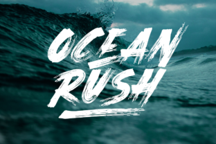 Ocean Rush: A Bold Display Font for Editorial Design